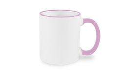 Чашка с розовой ручкой 330мл
