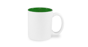 Чашка с темно-зеленой серединой 330мл