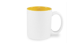 Чашка с желтой серединой 330мл