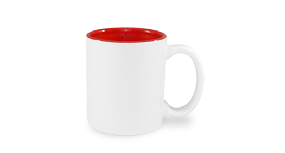 Чашка с красной серединой 330мл